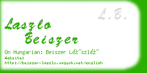 laszlo beiszer business card